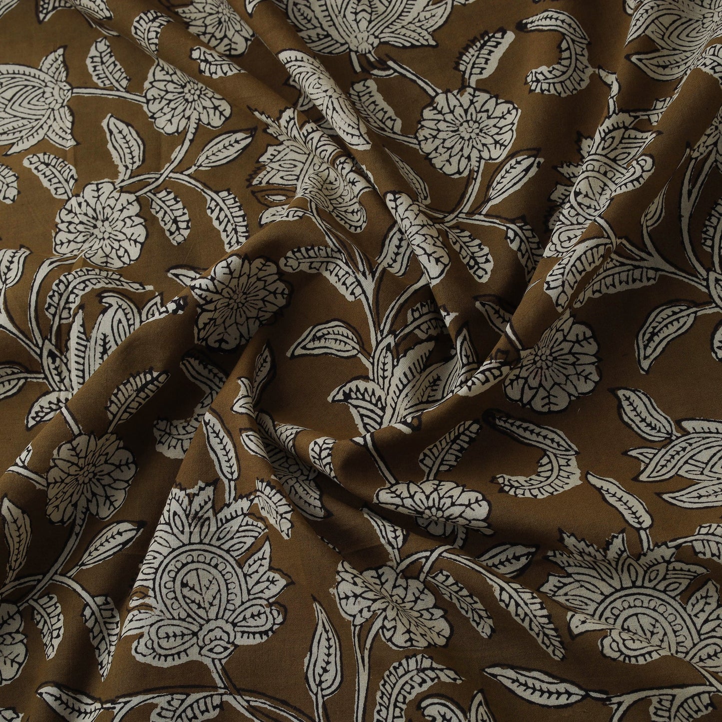 Natural dyed cotton hand block bagru print fabric 11