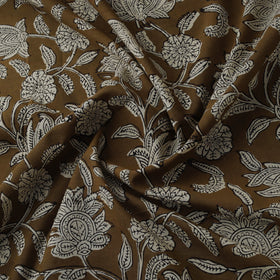 Natural dyed cotton hand block bagru print fabric 11