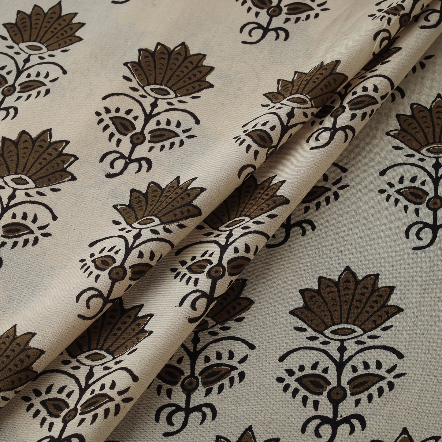 Natural dyed cotton hand block bagru print fabric 12