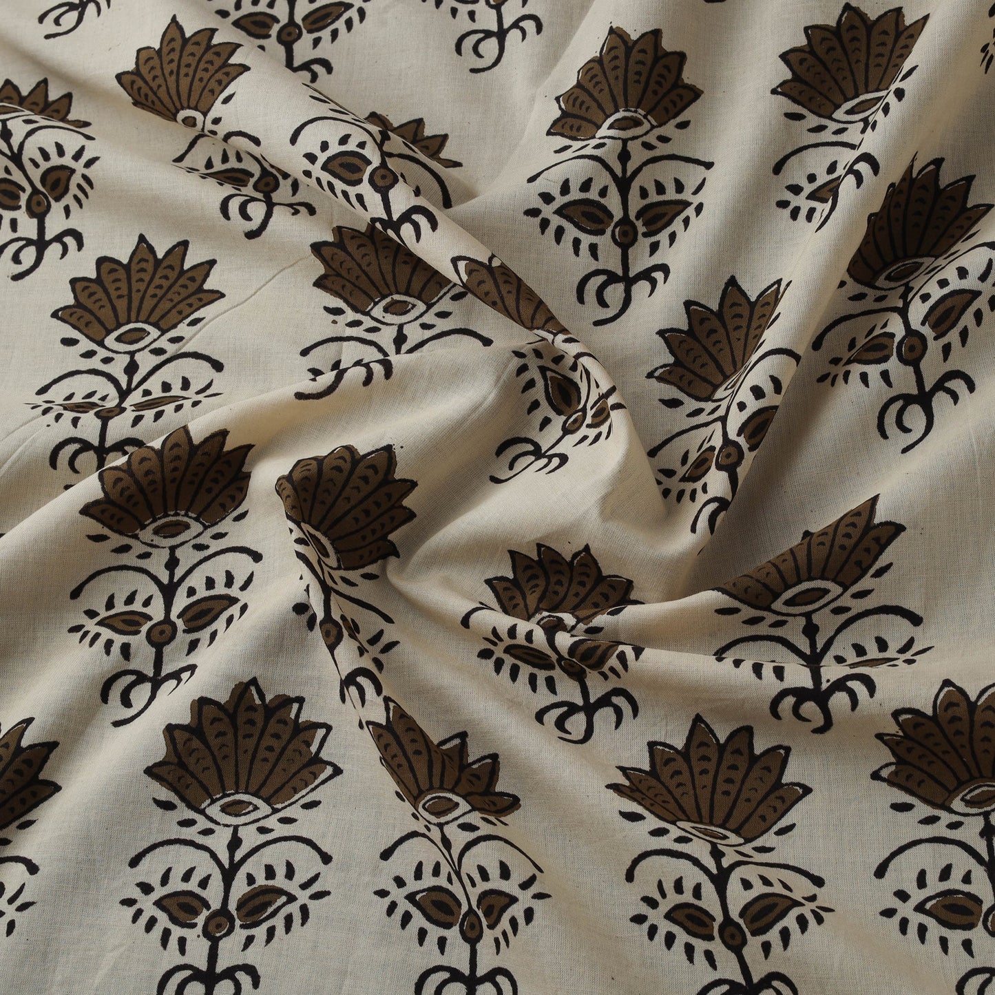 Natural dyed cotton hand block bagru print fabric 12