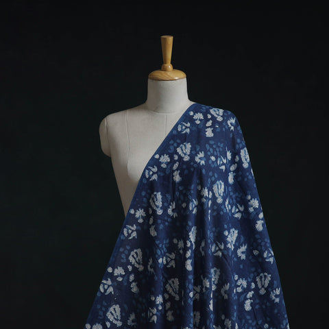 Natural dyed cotton hand block dabu bagru print fabric 09