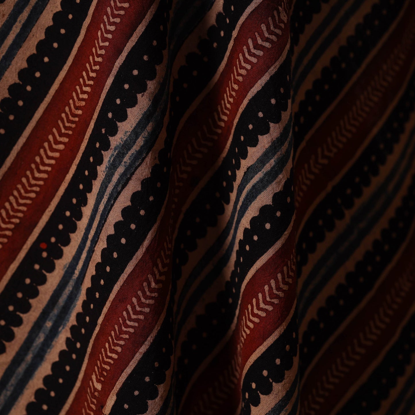 Natural dyed cotton hand fabric 33 - handcrafted