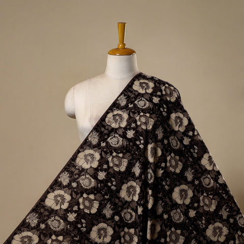 Natural dyed cotton hand jahota fabric 10 - handcrafted