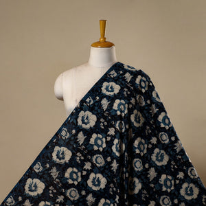 Natural dyed cotton hand jahota fabric 15 - handcrafted