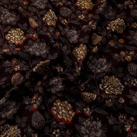 Natural dyed cotton hand jahota fabric 18 - handcrafted