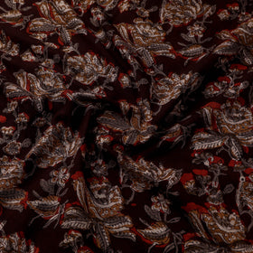 Natural dyed cotton hand jahota fabric 20 - handcrafted