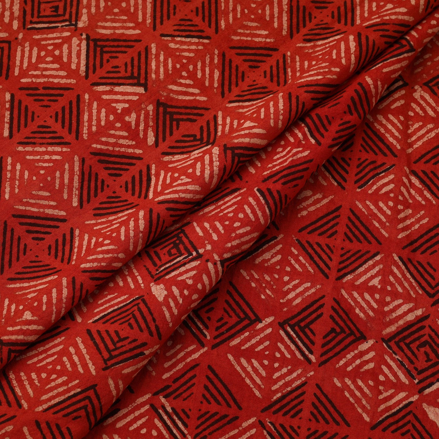 Natural dyed cotton hand pipad fabric 01 - handcrafted