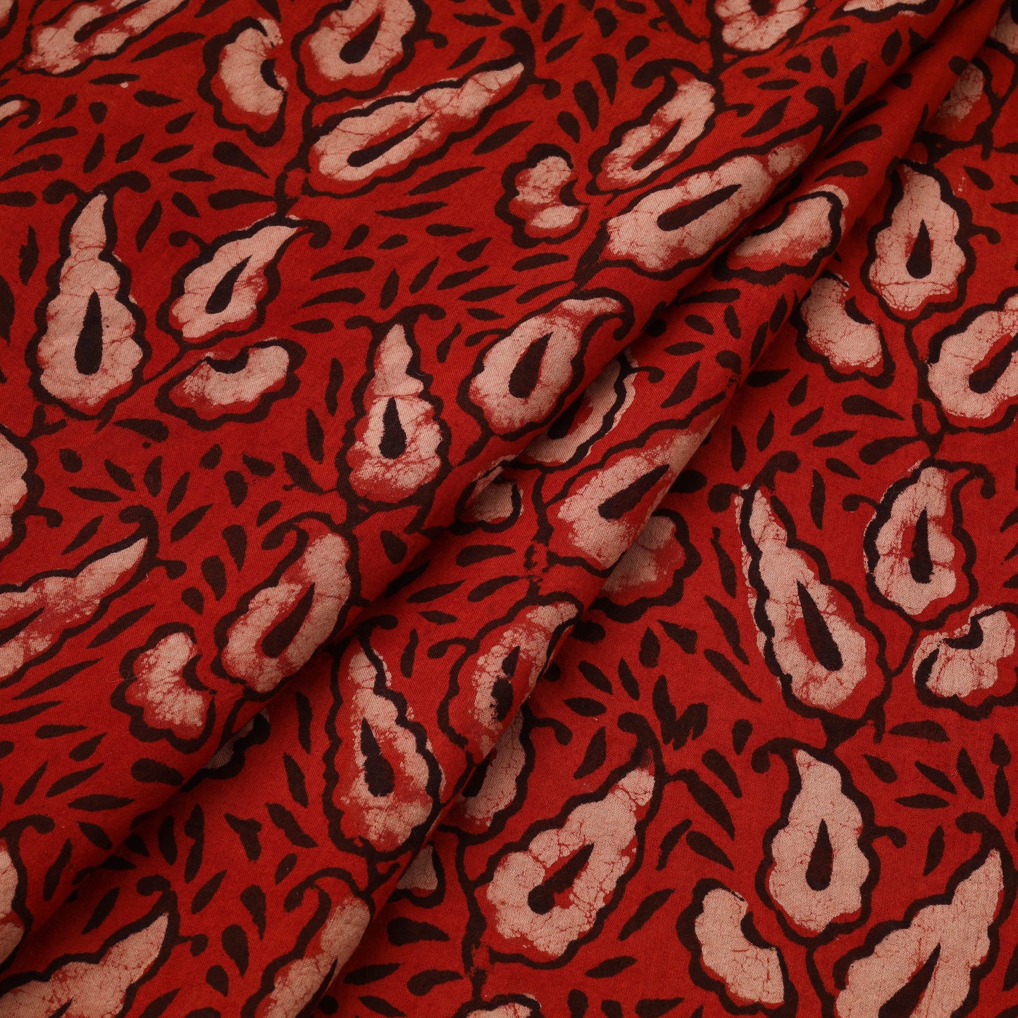 Natural dyed cotton hand pipad fabric 02 - handcrafted