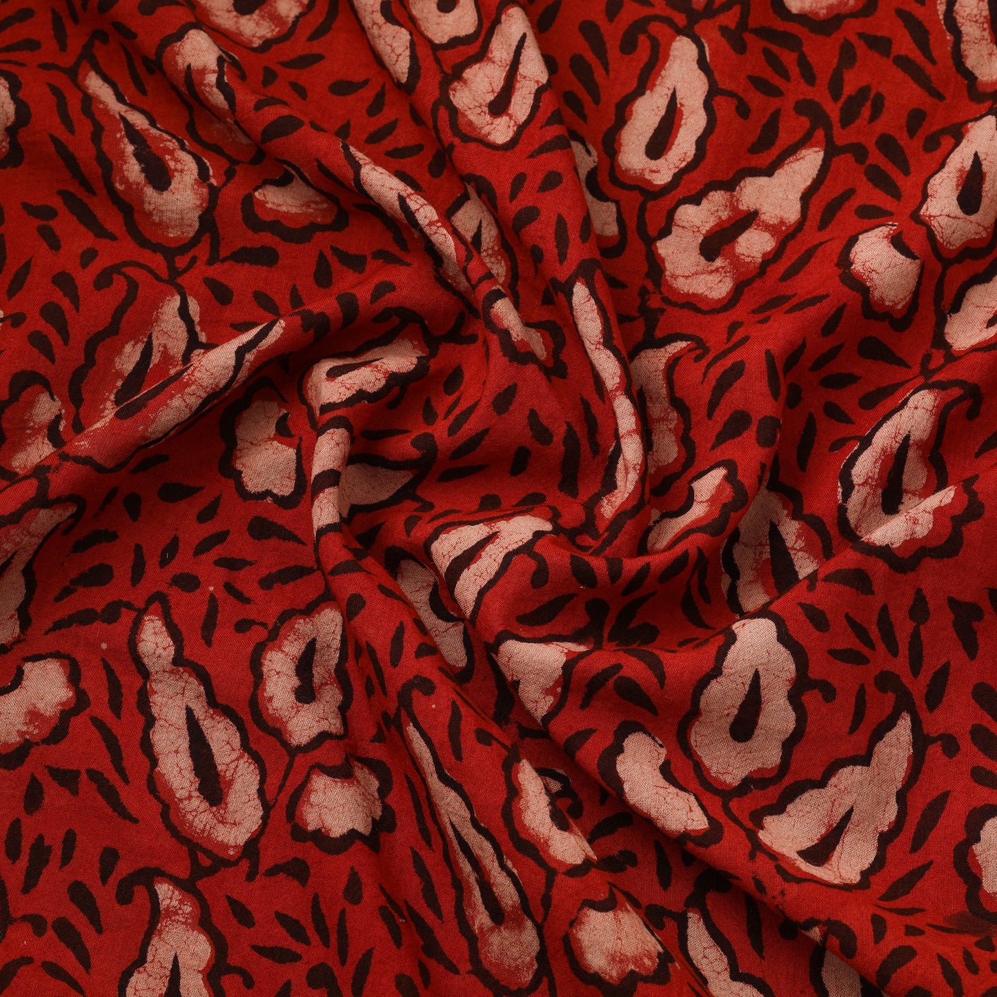 Natural dyed cotton hand pipad fabric 02 - handcrafted