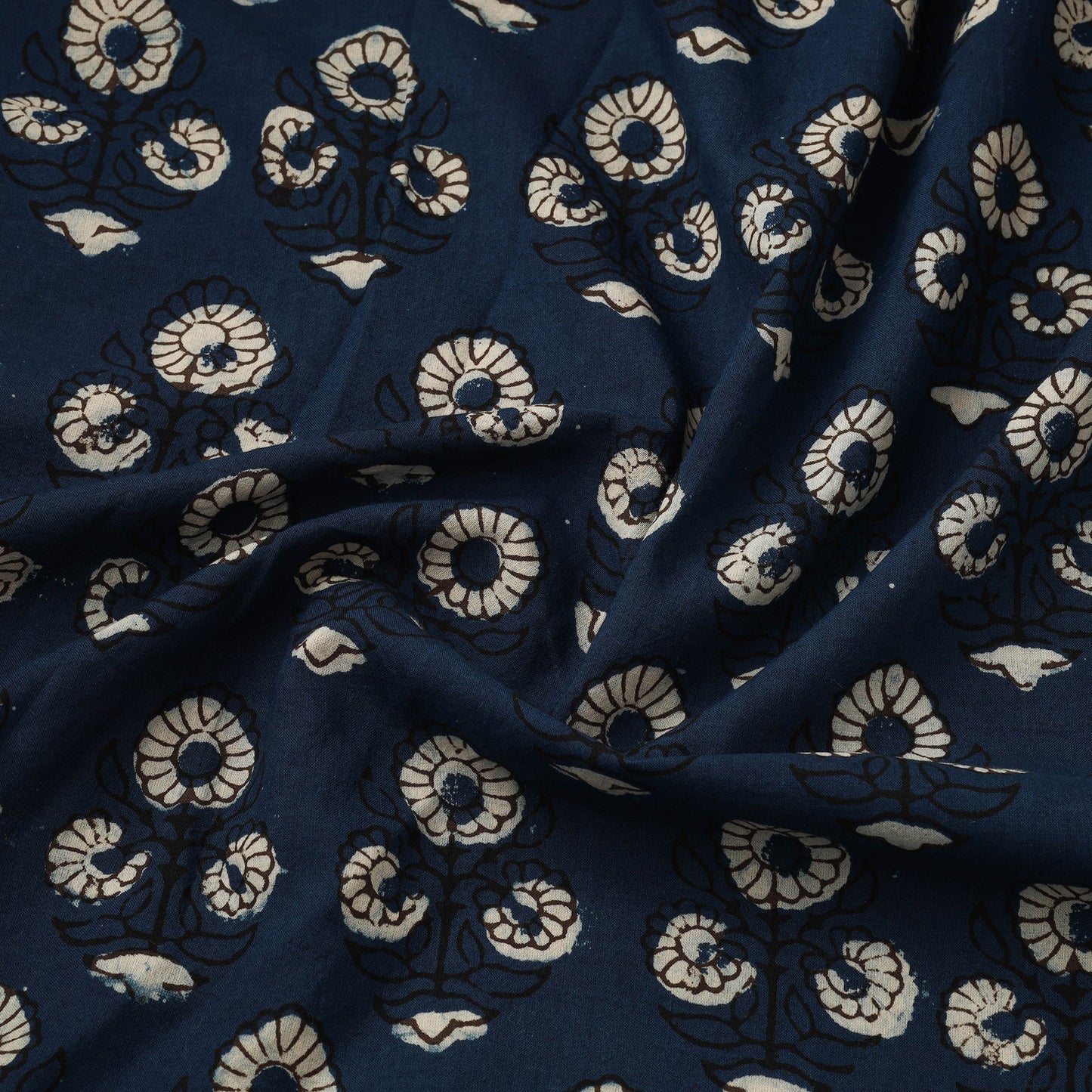 Natural dyed cotton hand pipad fabric 07 - handcrafted