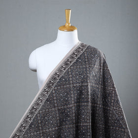  Natural Dyed Cotton Bagh Print Brown Fabric 