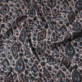 Brown Natural Dyed Cotton Bagh Print Fabric 