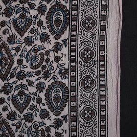 Brown Natural Dyed Cotton Bagh Print Fabric 