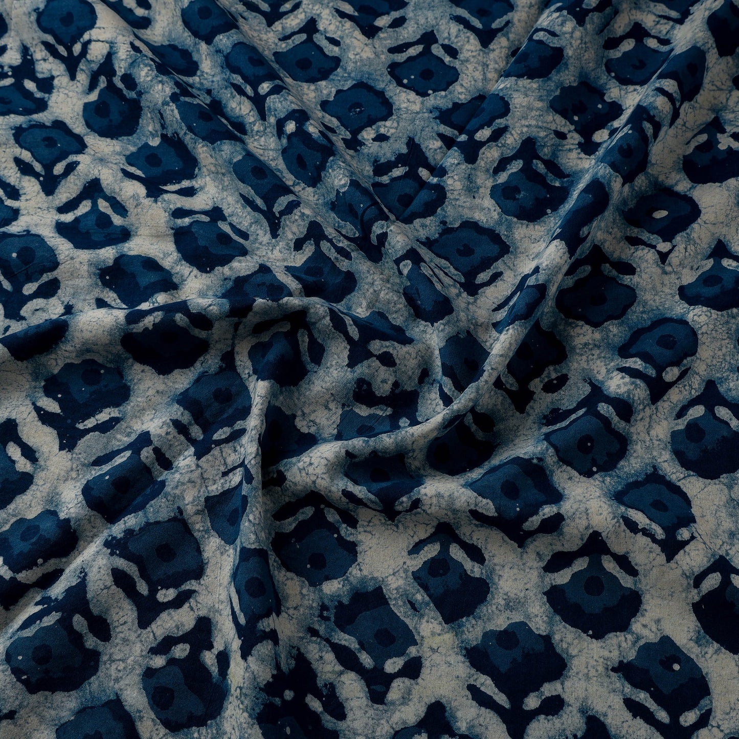 Natural dyed cotton indigo hand bagru dabu fabric 30