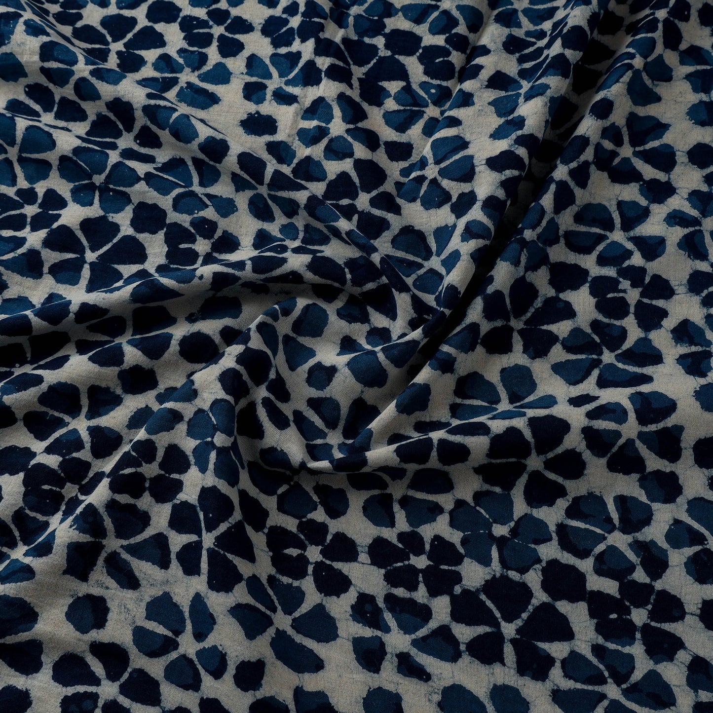 Natural dyed cotton indigo hand bagru dabu fabric 33