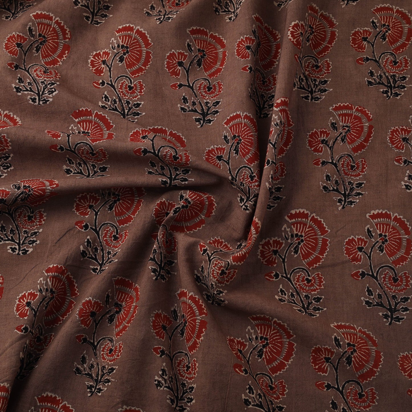 Natural dyed cotton kutch hand block ajrakh print fabric 03