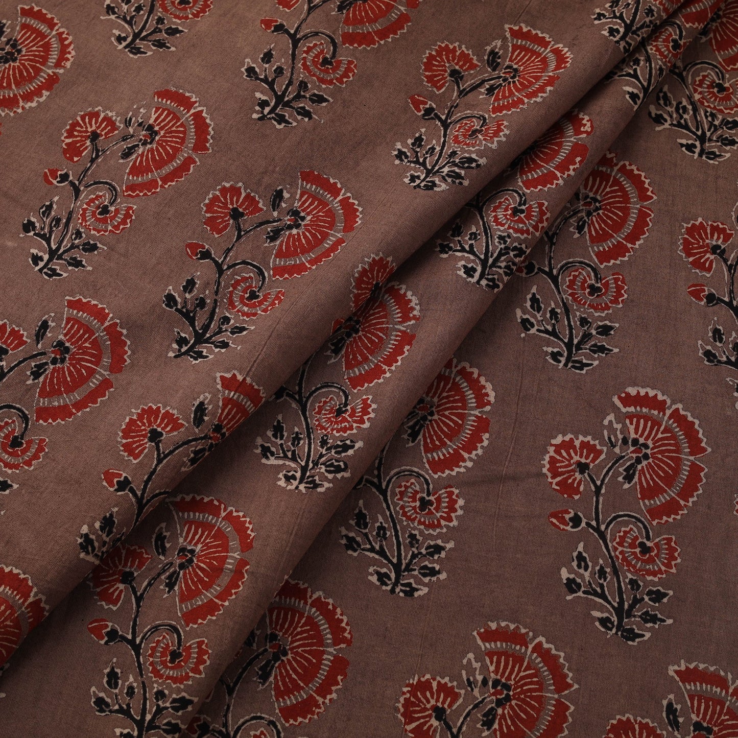 Natural dyed cotton kutch hand block ajrakh print fabric 03