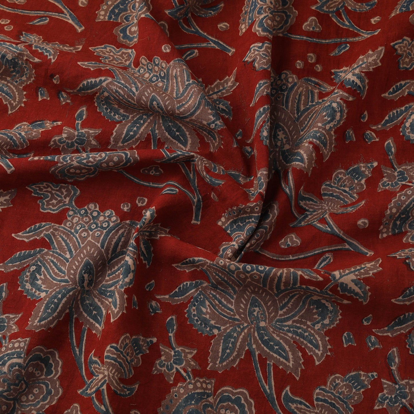 Natural dyed cotton kutch hand block ajrakh print fabric 06