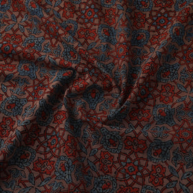 Natural dyed cotton kutch hand block ajrakh print fabric 08