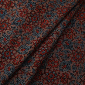 Natural dyed cotton kutch hand block ajrakh print fabric 08