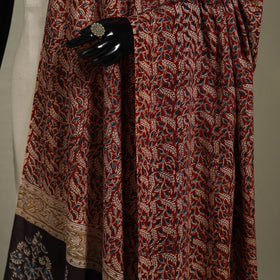 Natural Dyed Block Print Cotton Pedana Kalamkari Dupatta