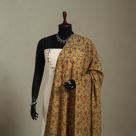 Natural Dyed Block Print Cotton Pedana Kalamkari Dupatta