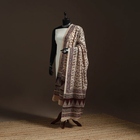 Natural dyed cotton pedana kalamkari dupatta 20