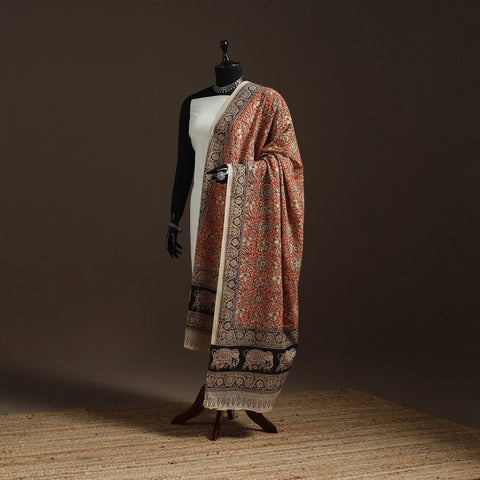 Natural dyed cotton pedana kalamkari dupatta 21