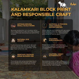 Natural dyed cotton pedana kalamkari dupatta 21