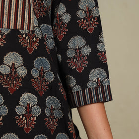 Natural dyed cotton straight kurta 11 - s - handcrafted