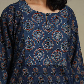 Natural dyed cotton straight kurta 15 - m - handcrafted