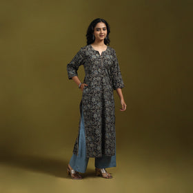 Natural dyed cotton straight kurta for women 04