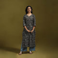 Natural dyed cotton straight kurta for women 04