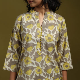 Natural dyed cotton straight kurta for women 07