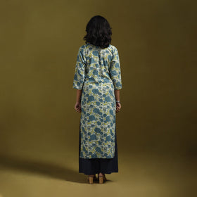 Natural dyed cotton straight kurta for women 08