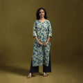 Natural dyed cotton straight kurta for women 08