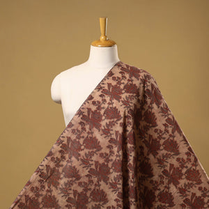 Natural dyed cotton vanaspati bagru fabric 03 - handcrafted