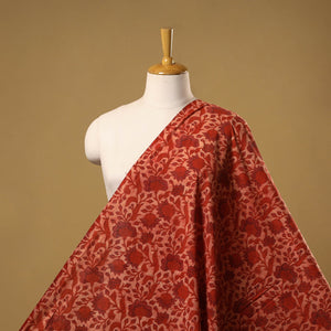 Natural dyed cotton vanaspati bagru fabric 06 - handcrafted