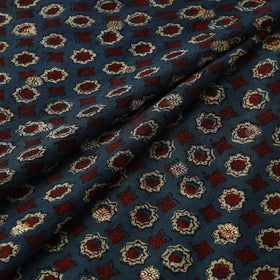 Natural dyed dola silk jacquard buti fabric 05 - handcrafted