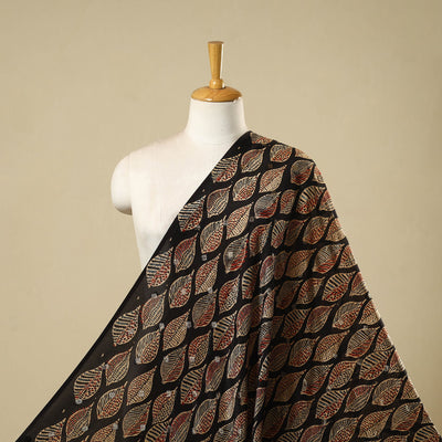 Natural dyed dola silk jacquard buti fabric 14 - handcrafted