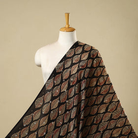 Natural dyed dola silk jacquard buti fabric 14 - handcrafted