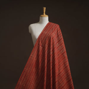 Natural dyed hand block cotton ajrakh print fabric 06