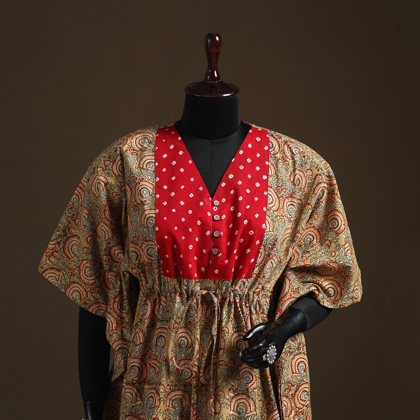 Natural dyed hand block kalamkari print patchwork cotton