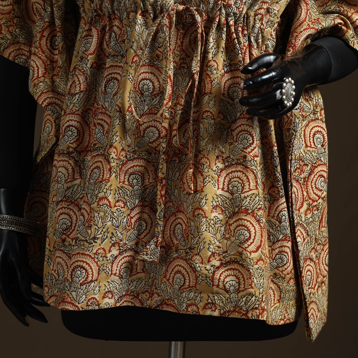 Natural dyed hand block kalamkari print patchwork cotton