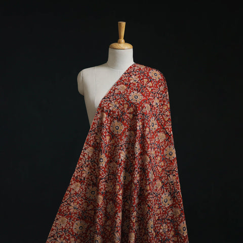 Natural dyed hand block print cotton kalamkari fabric 02