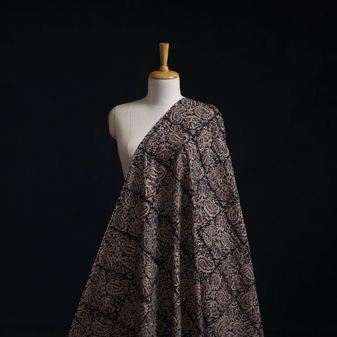 Natural dyed hand block print cotton kalamkari fabric 06