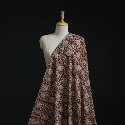 Natural dyed hand block print cotton kalamkari fabric 14