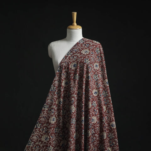 Natural dyed hand block print cotton kalamkari fabric 19