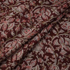 Natural dyed hand block print cotton kalamkari fabric 21