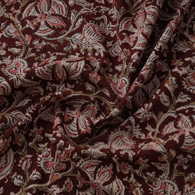 Natural dyed hand block print cotton kalamkari fabric 21